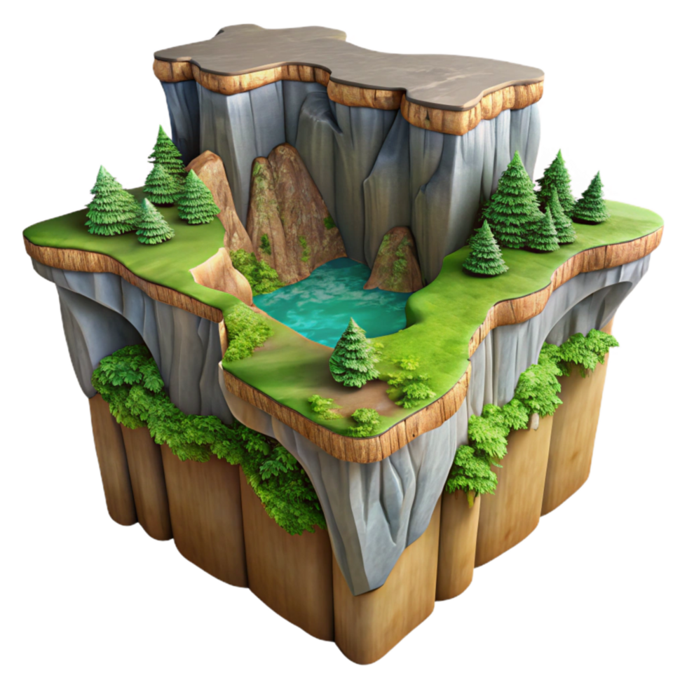 impressive traditional Verdant Valley Cliffside Cutout Transparent Background genuine png