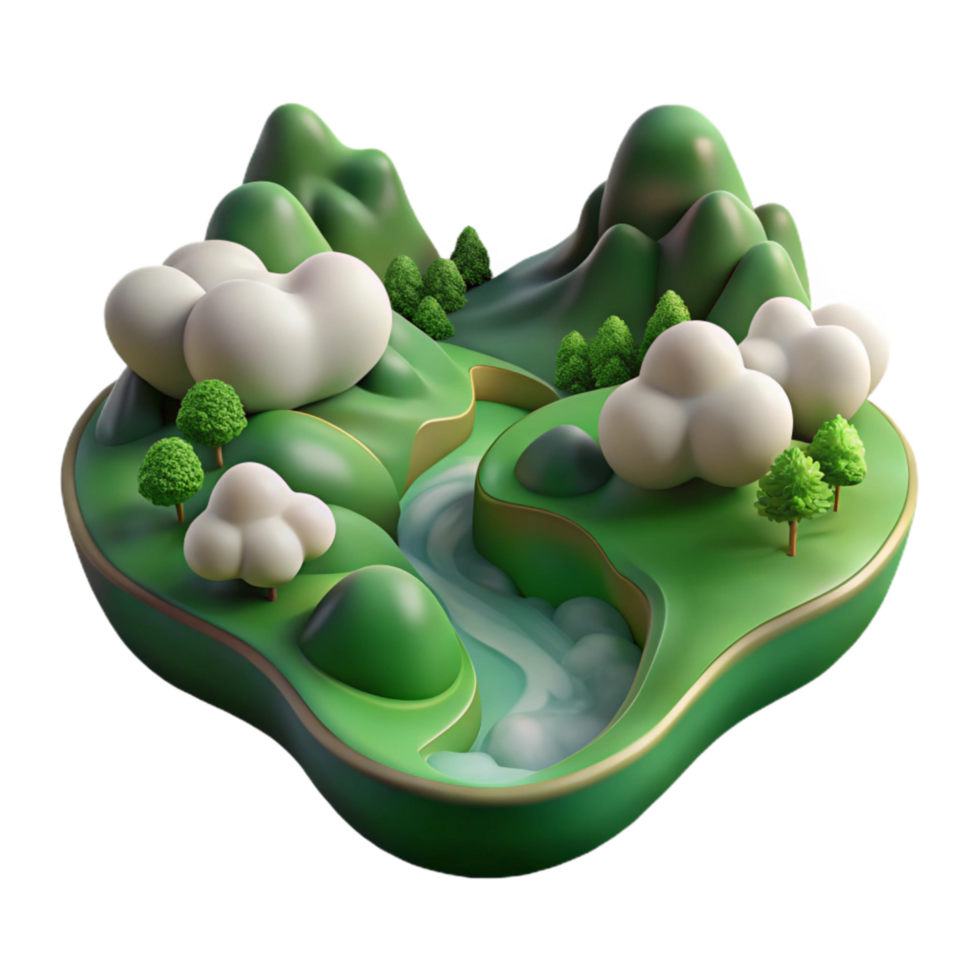 magnificent classic Verdant Valley Cutout Rolling Green Hills Transparent Background png