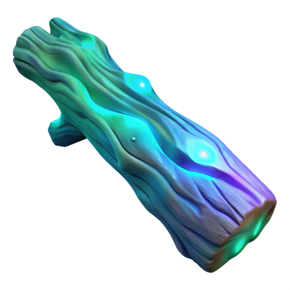 magnificent classic Vibrant Luminescent Driftwood Isolated on Transparent Background png