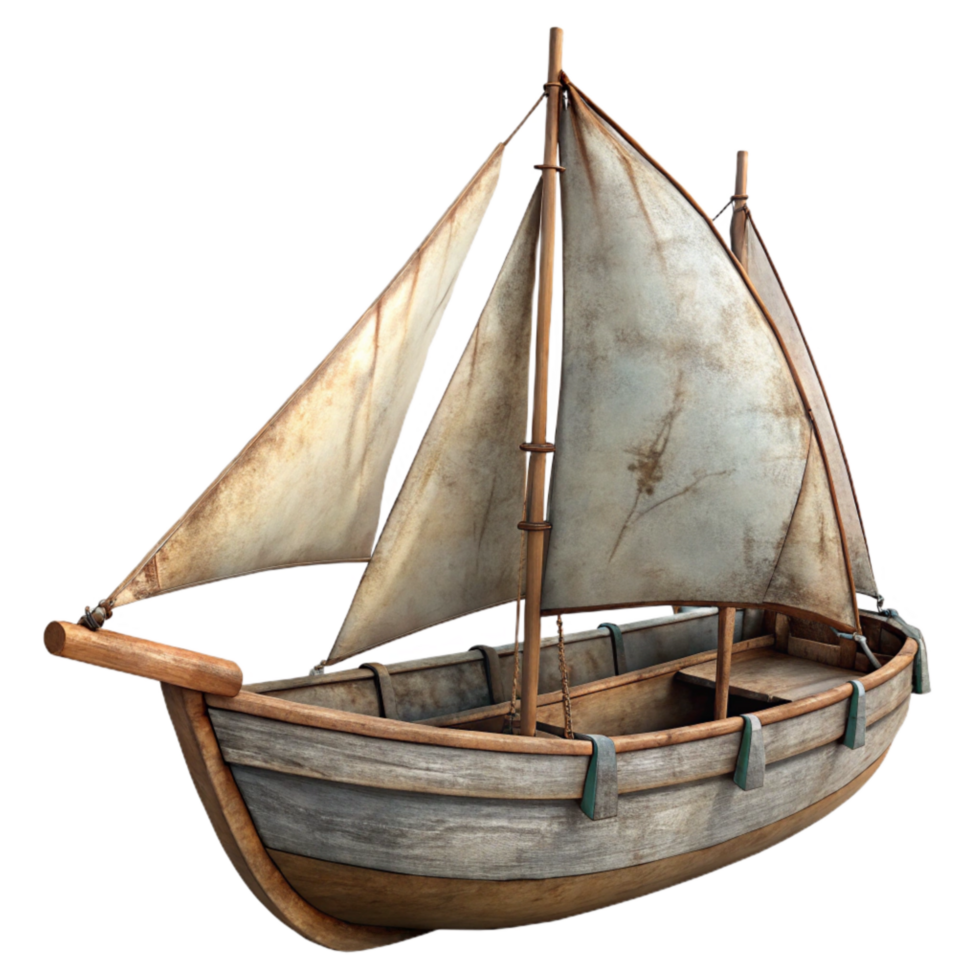 wonderful contemporary Vintage Sailboat Isolated with Dramatic Lighting genuine png