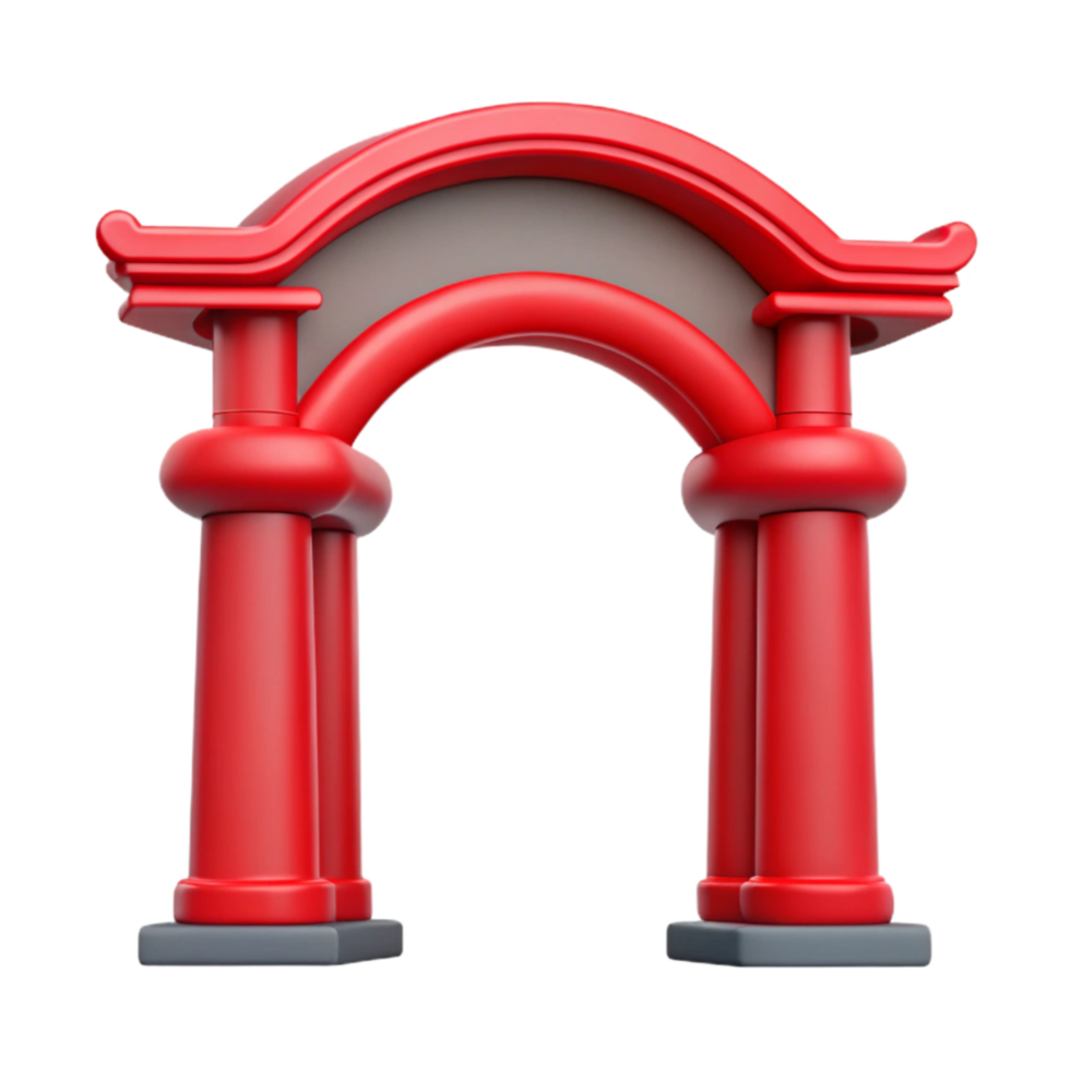 stunning vintage Virtual Red Archway Isolated Element high resolution png