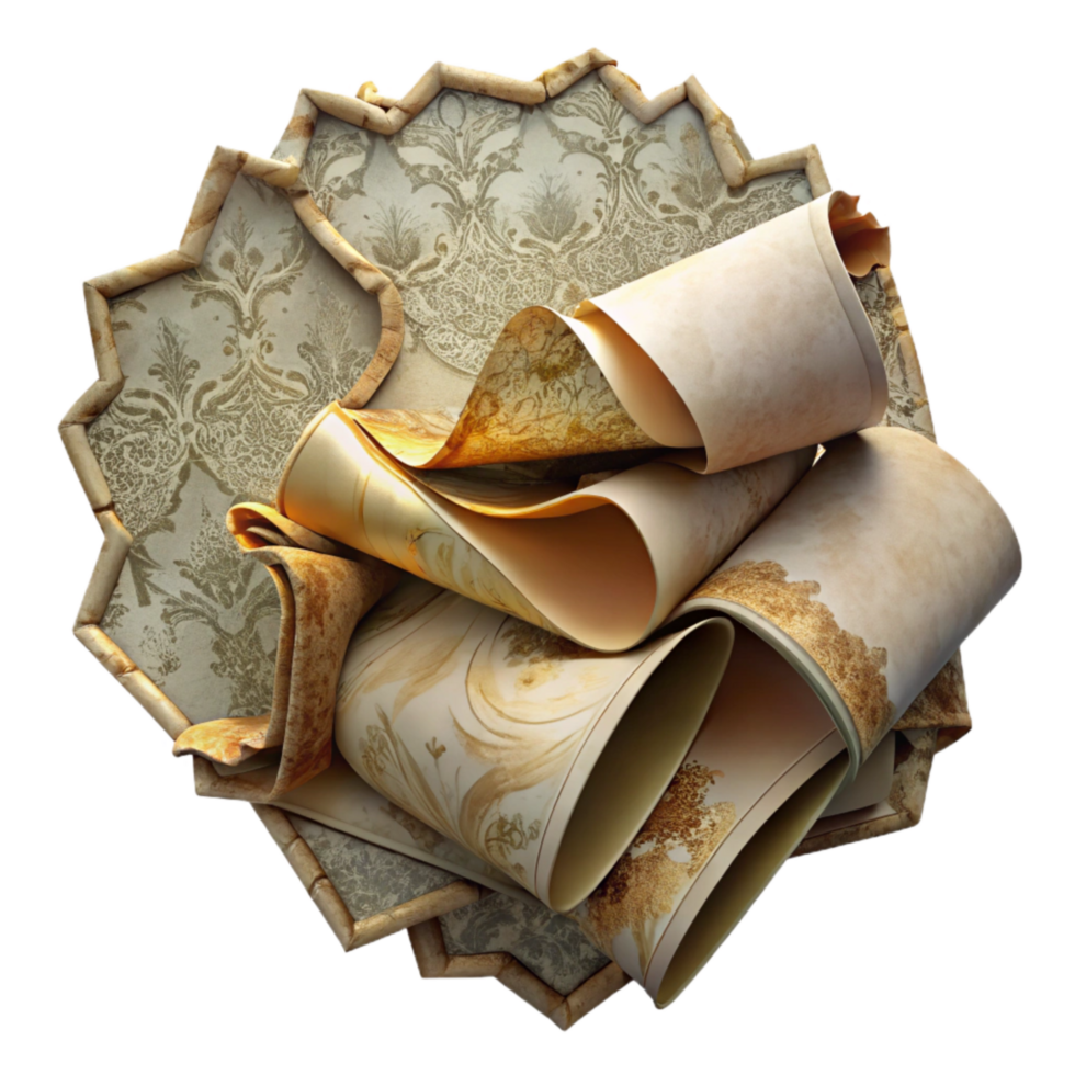 impressive creative Vintage Wallpaper Scrap Texture Isolated with Torn Edges premium png