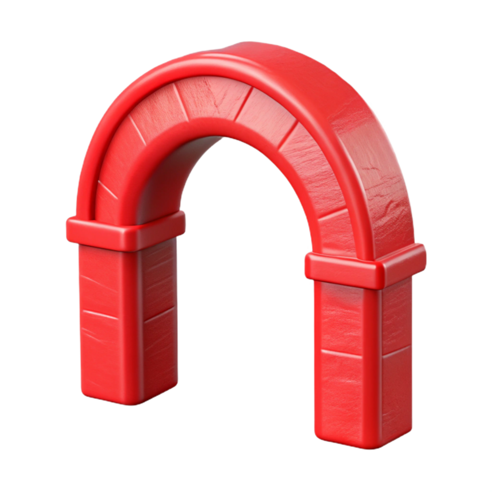 impressive minimalist Virtual Red Archway Isolated Element high resolution png
