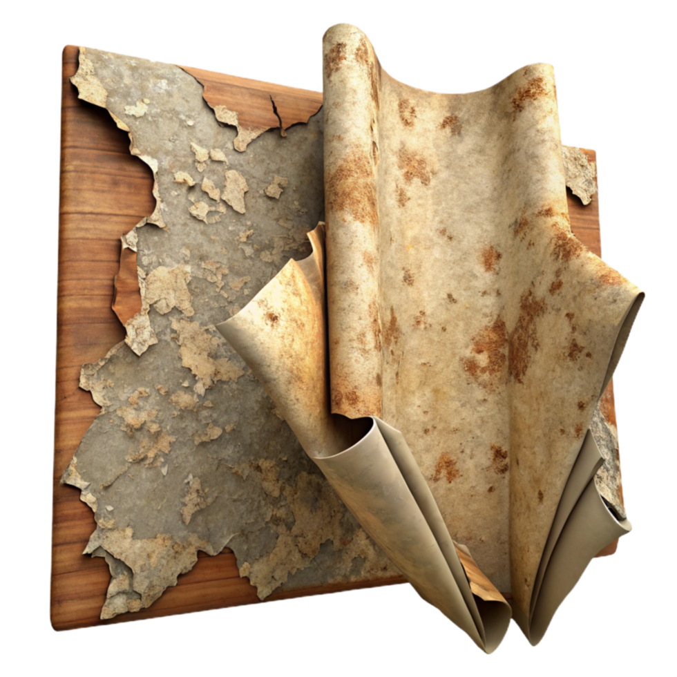 impressive artistic Vintage Wallpaper Scrap Texture Isolated with Torn Edges professional png