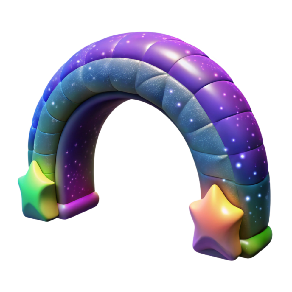 elegant minimalist Vivid Auroral Arch Isolated Transparent Background Night Sky authentic png