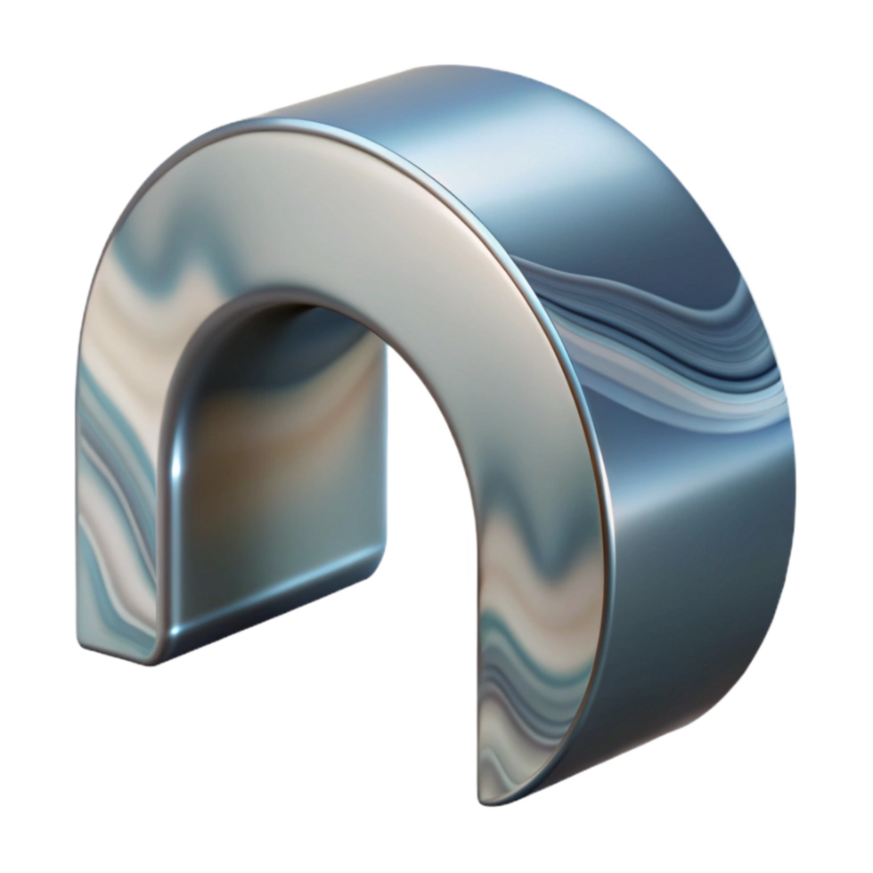 beautiful artistic Warped Reflection Minimalist Style Cutout premium png