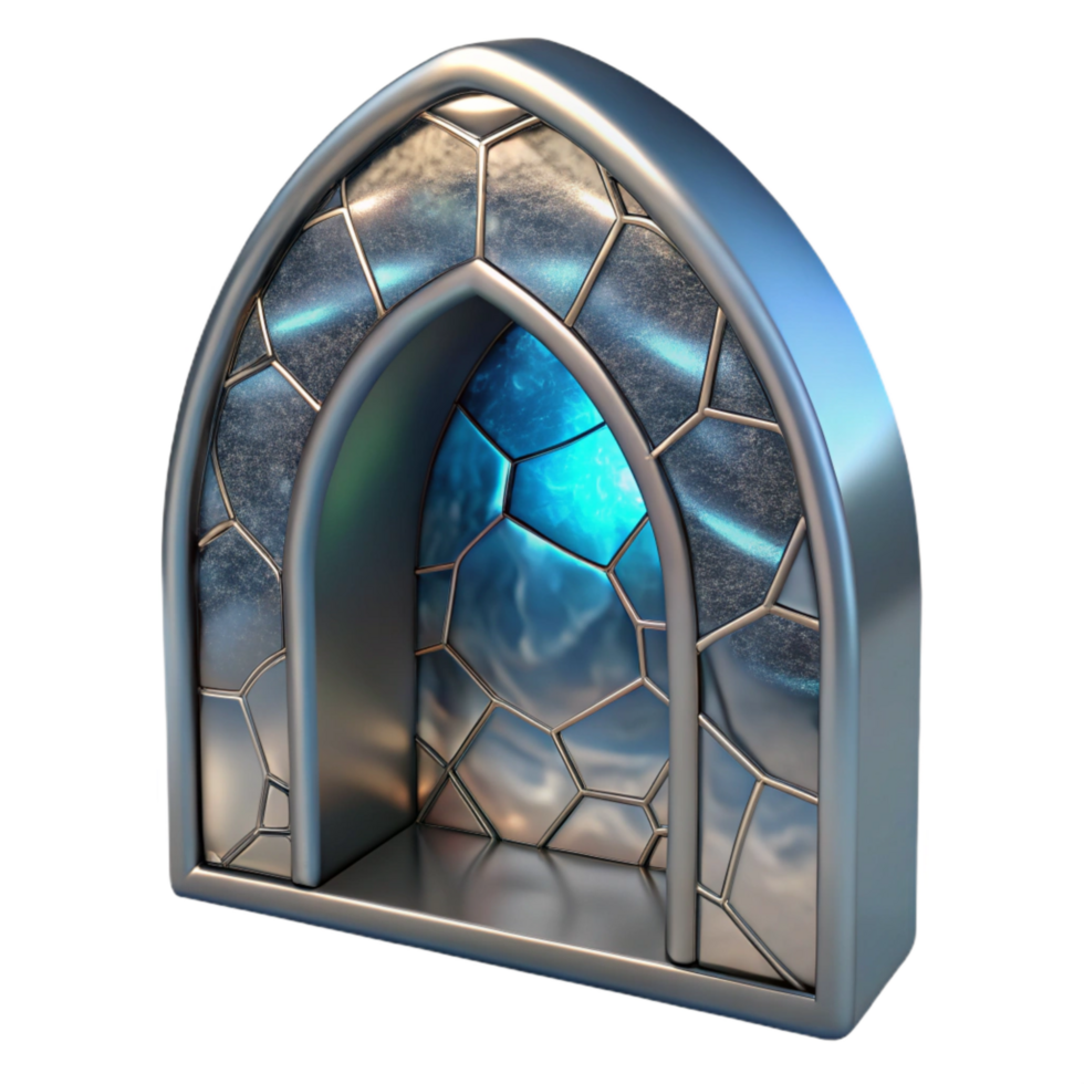 magnificent contemporary Warped Reflection in Stained Glass Cutout detailed png