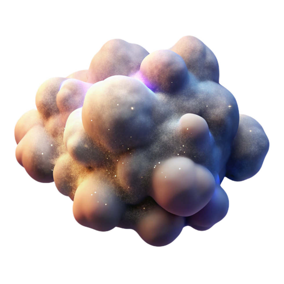 stunning artistic Whirling Nebula Clouds Isolated with Subtle Hues professional png