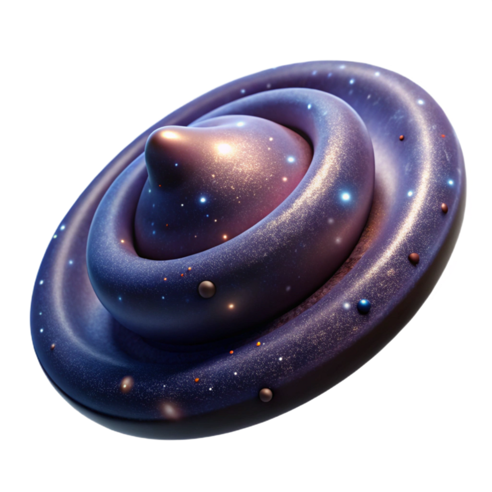 stunning rustic Whirling Starfield Isolated on Transparent Background with Dark Matter authentic png