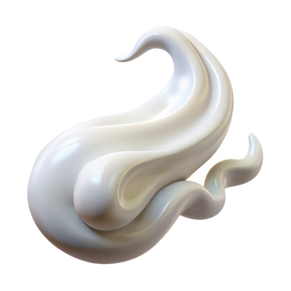 dramatic contemporary White Vapor Stream Isolated Element with Flowing Motion high quality png