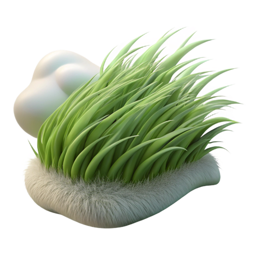 dramatic abstract Windblown Zephyr Zone Grass Cutout Element high quality png