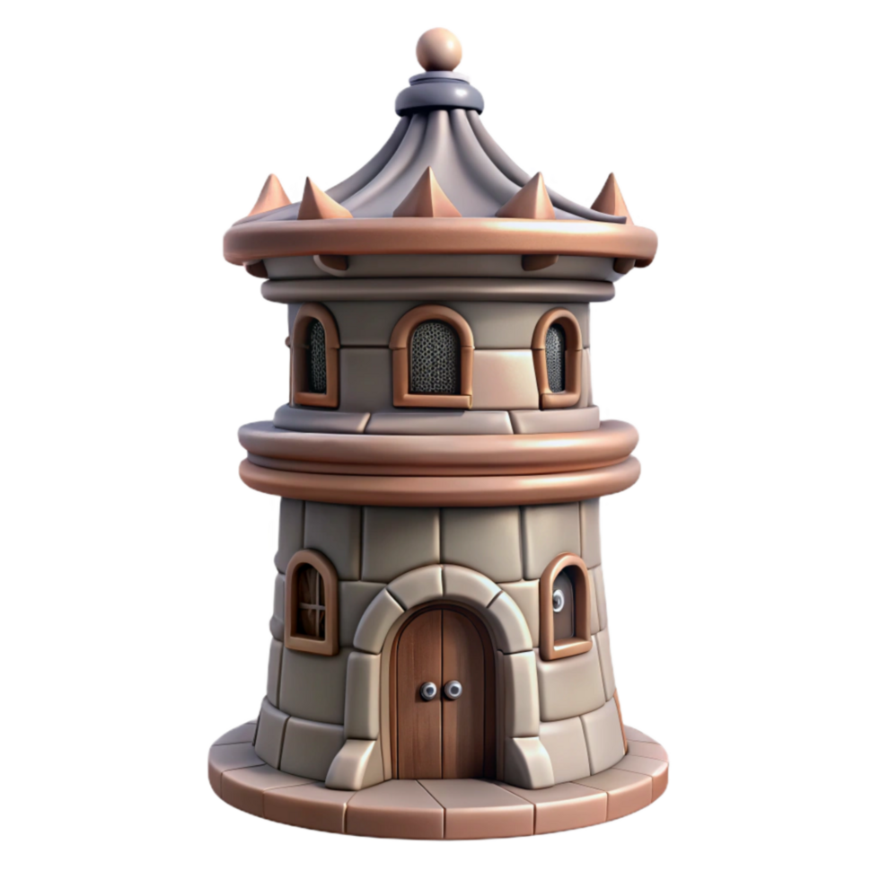 serene abstract Wind Carved Aerthys Tower Isolated Element Front View detailed png