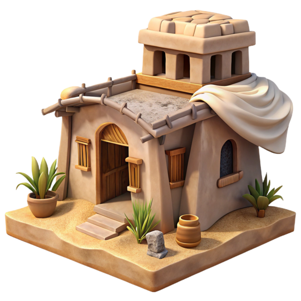 dramatic creative Wind Formed Desert Dwelling Isolated original png