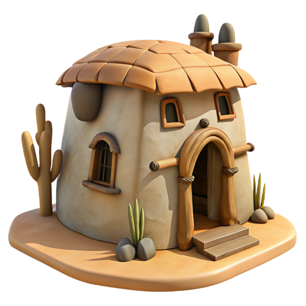 elegant creative Wind Formed Desert Dwelling Isolated high resolution png