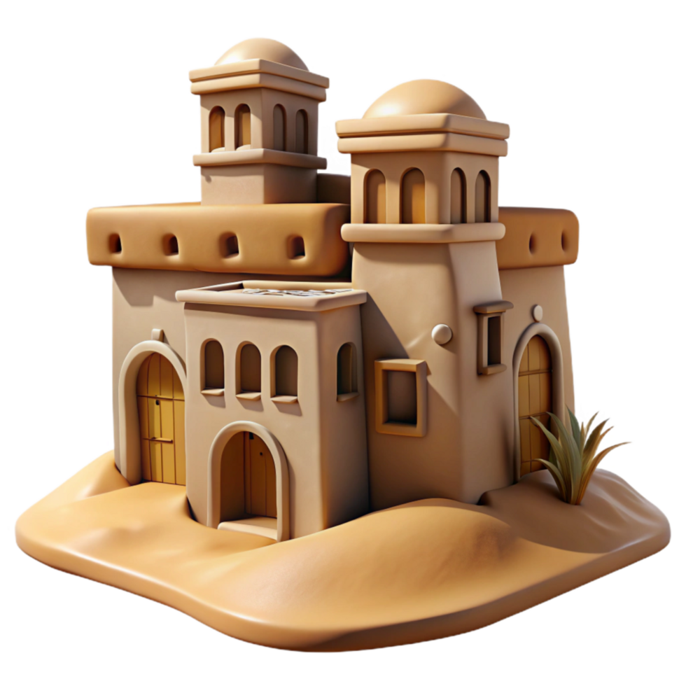 dramatic artistic Windswept Desert Architecture Cutout Isolated premium png