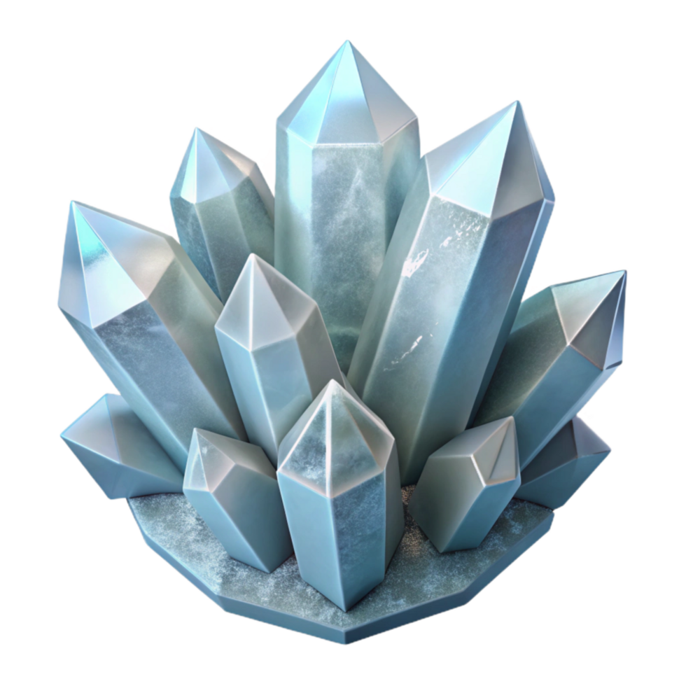 magnificent abstract Winter Crystal Cluster Transparent Frosted Texture high quality png