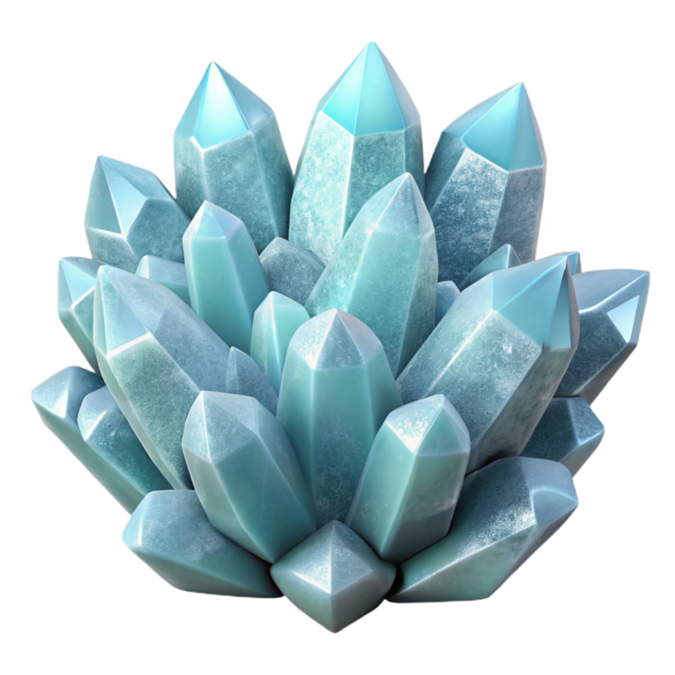 dramatic creative Winter Crystal Cluster Transparent Frosted Texture high quality png