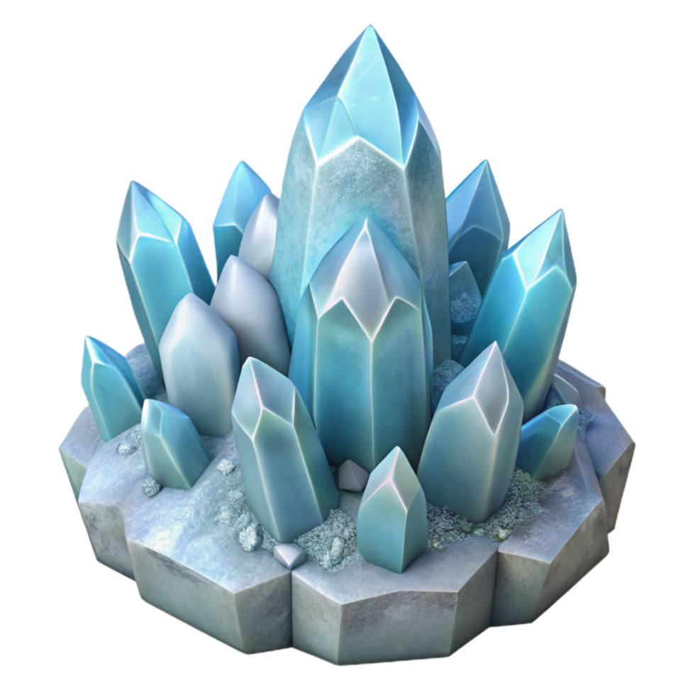 impressive vintage Winter Crystal Colony Transparent Frosted Detail exclusive png