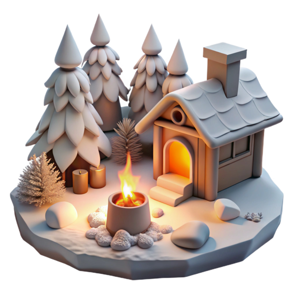 magnificent creative Winter Embers and Shadows Cutout Warm Lighting authentic png