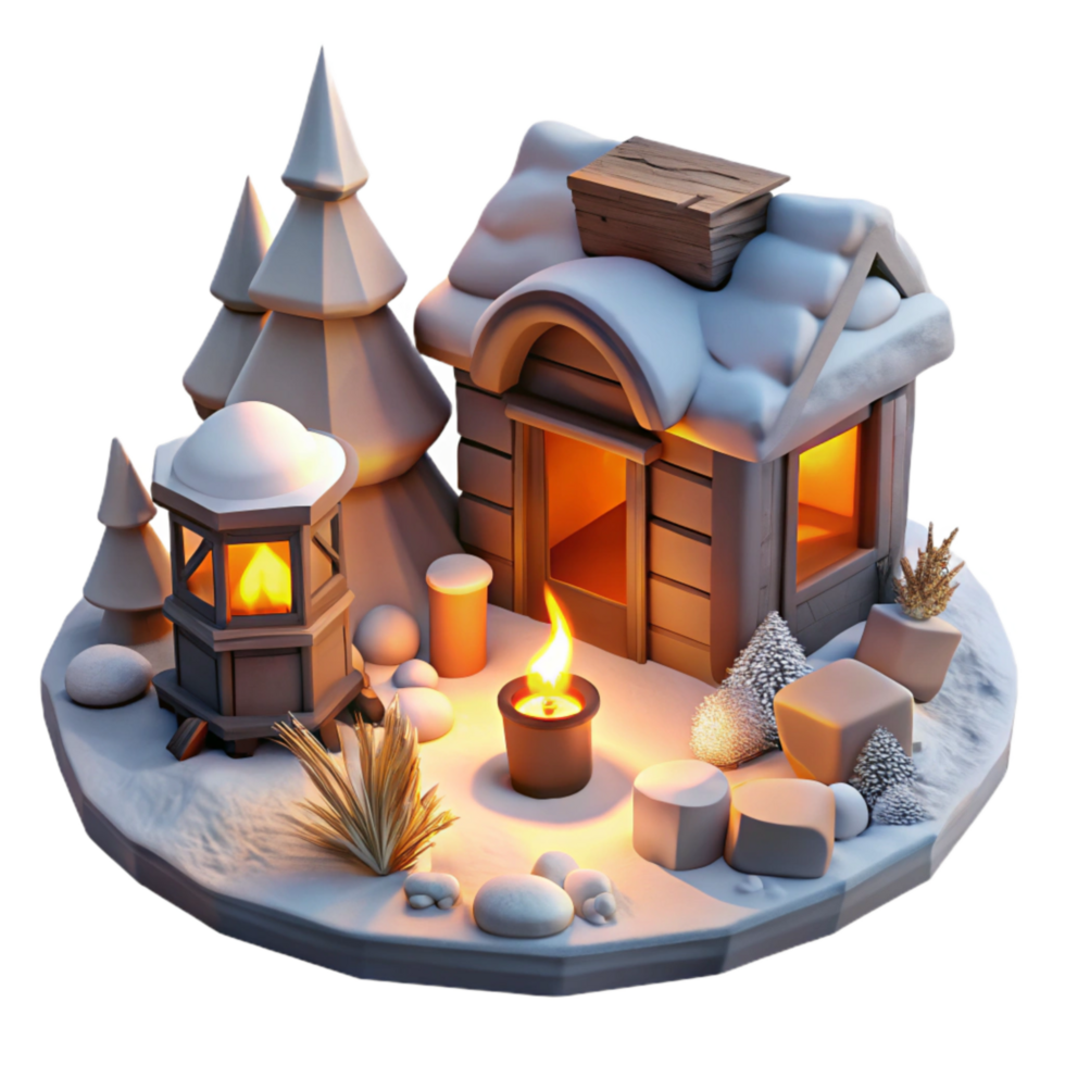extraordinary traditional Winter Embers and Shadows Cutout Warm Lighting genuine png