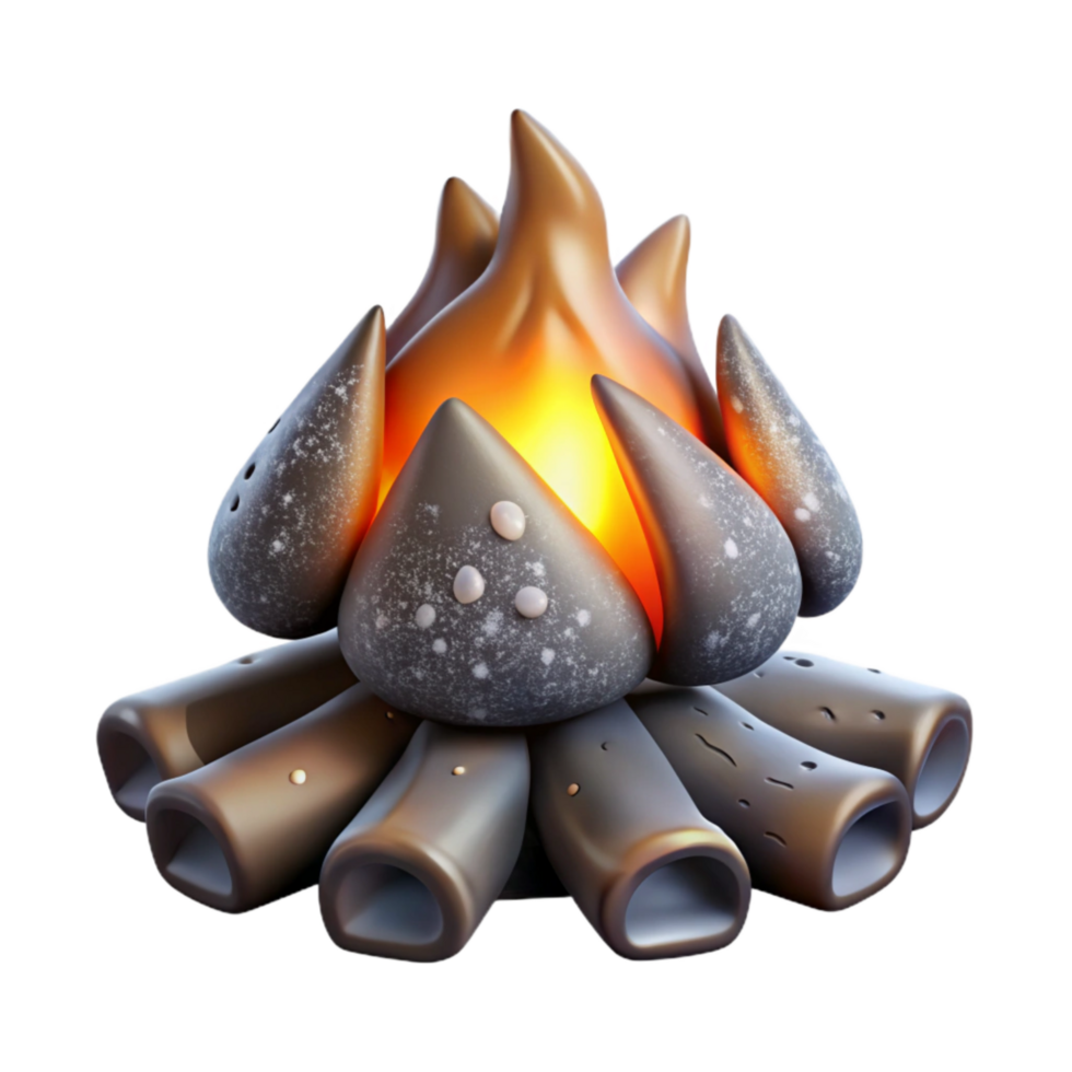 elegant artistic Winter Embers Isolated with Realistic Shadows detailed png