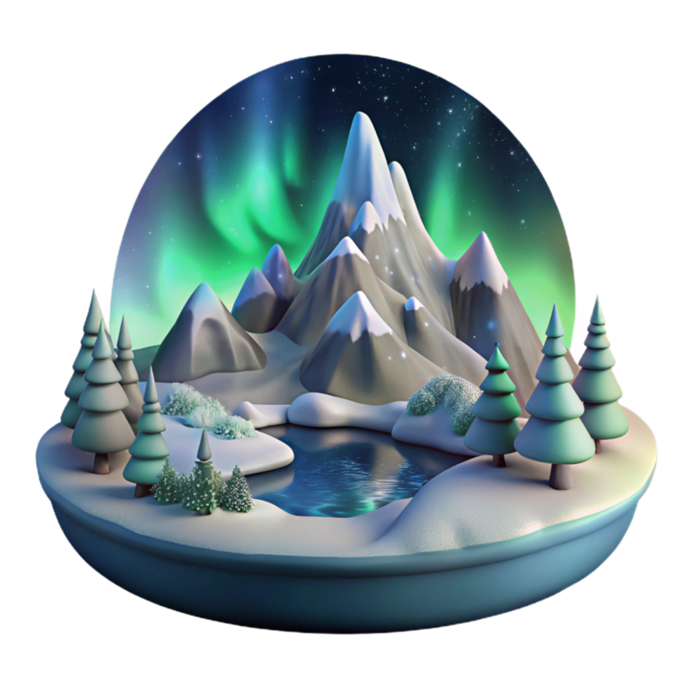 extraordinary creative Winter Fjord Scene with Snow Covered Cliffs Cutout exclusive png