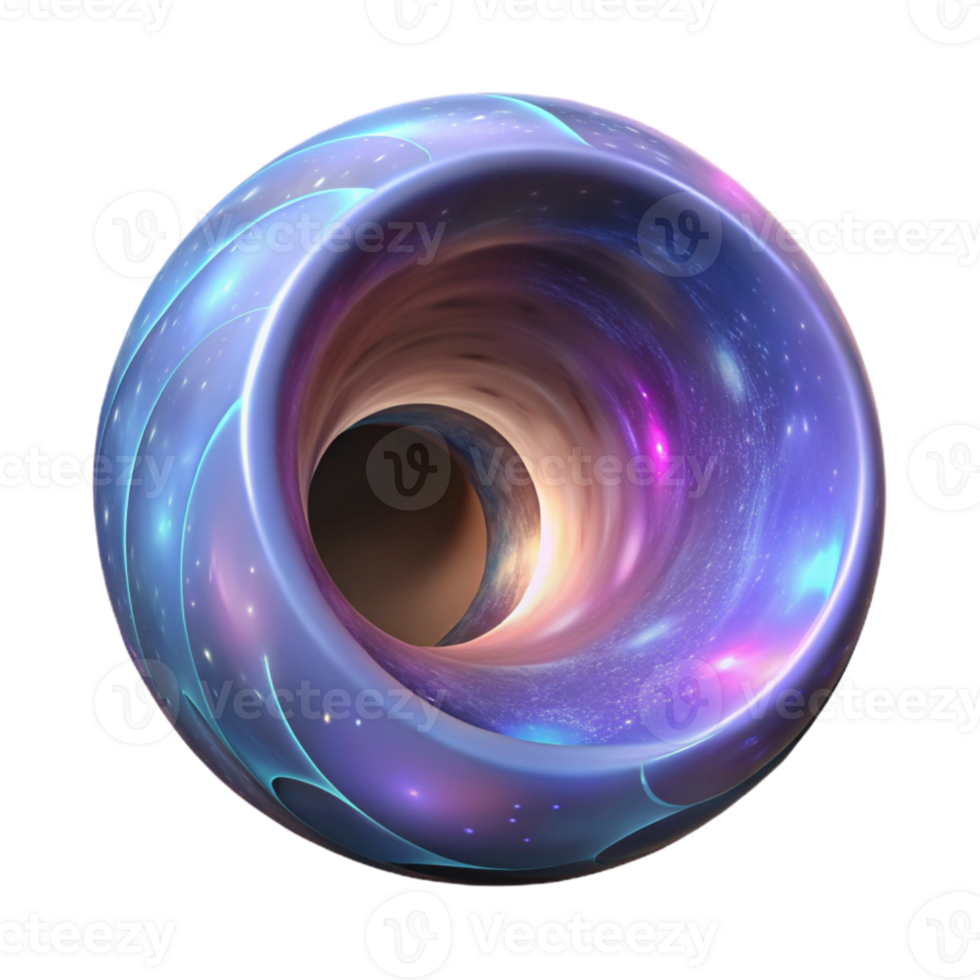 serene traditional Wormhole Tunnel Spacetime Distortion Isolated premium png