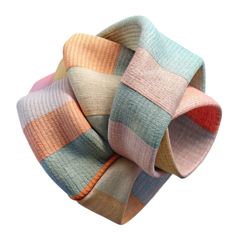 magnificent minimalist Woven Fabric Scrap Transparent Background Pastel Colors professional png