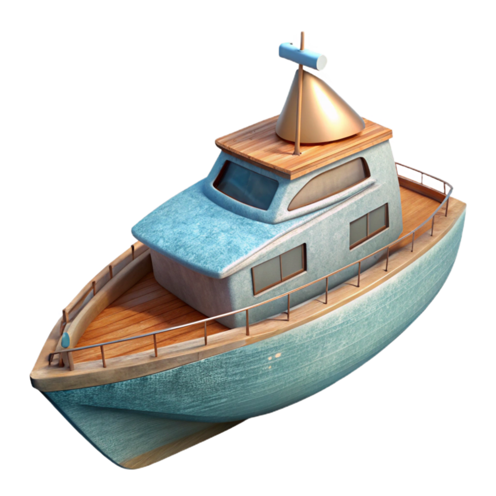 elegant classic Yacht Cutout on Transparent Background with Gentle Lighting genuine png