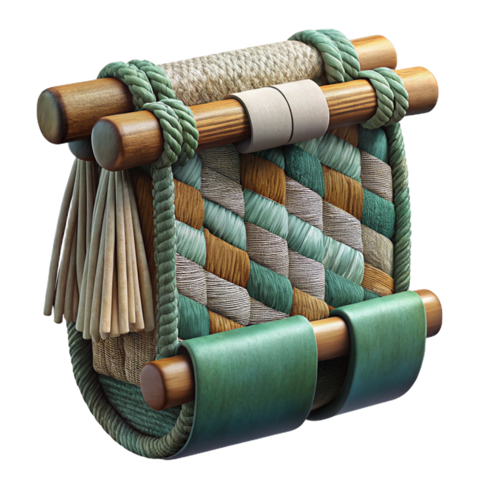 dramatic vintage Woven Terraverde Tapestry Texture with Isolated Background professional png