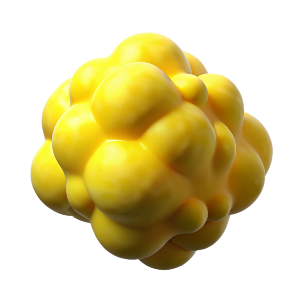 beautiful creative Yellow Smoke Cloud Isolated Element with Diffuse Edges high resolution png