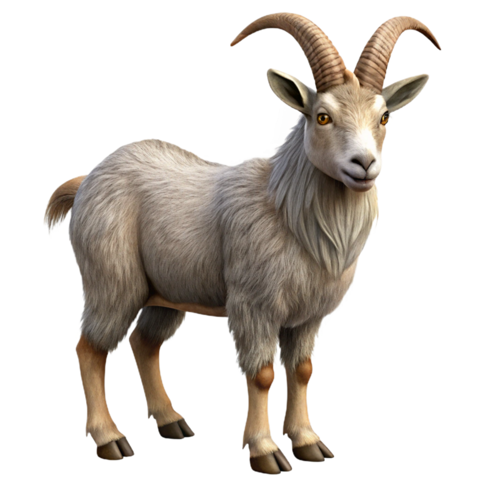 extraordinary traditional Zephyr Zone Mountain Goat Isolated Element Realistic Rendering genuine png