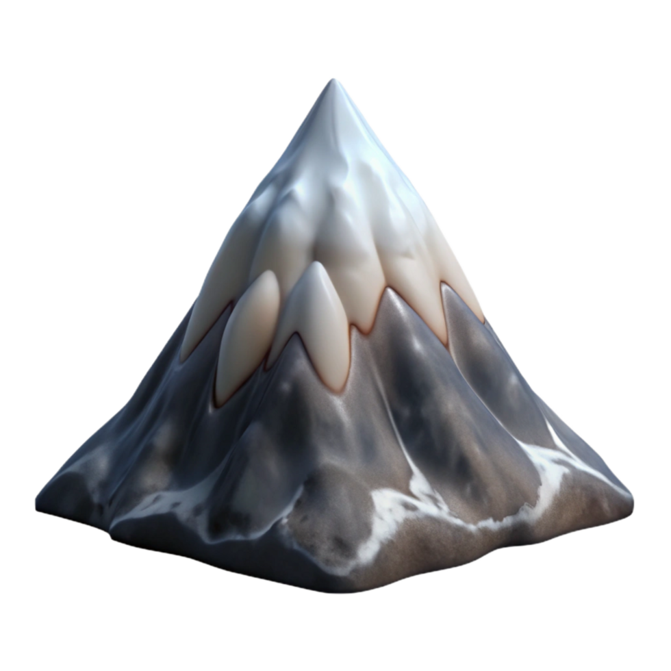 stunning minimalist Zephyr Zone Mountain Peak Cutout Isolated on Transparent Background authentic png