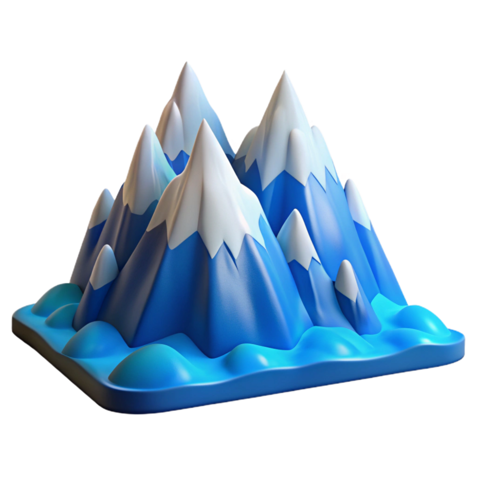 stunning minimalist Zephyr Zone Mountain Range Cutout on Transparent Background original png