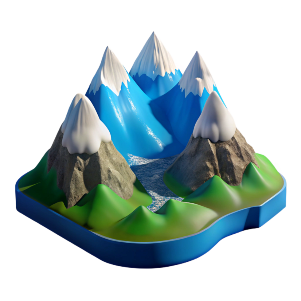 impressive contemporary Zephyr Zone Mountain Range Cutout on Transparent Background genuine png