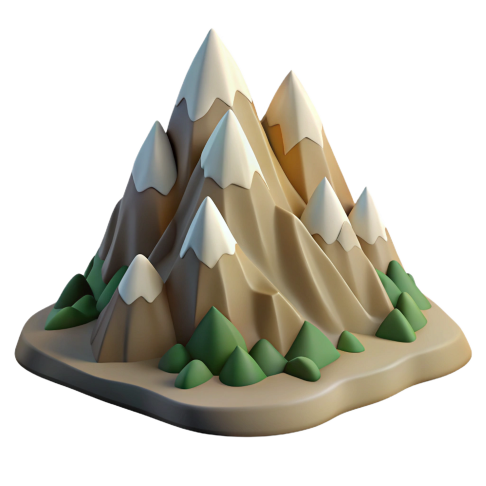 elegant abstract Zephyr Zone Mountain Vista Cutout with Realistic Textures original png