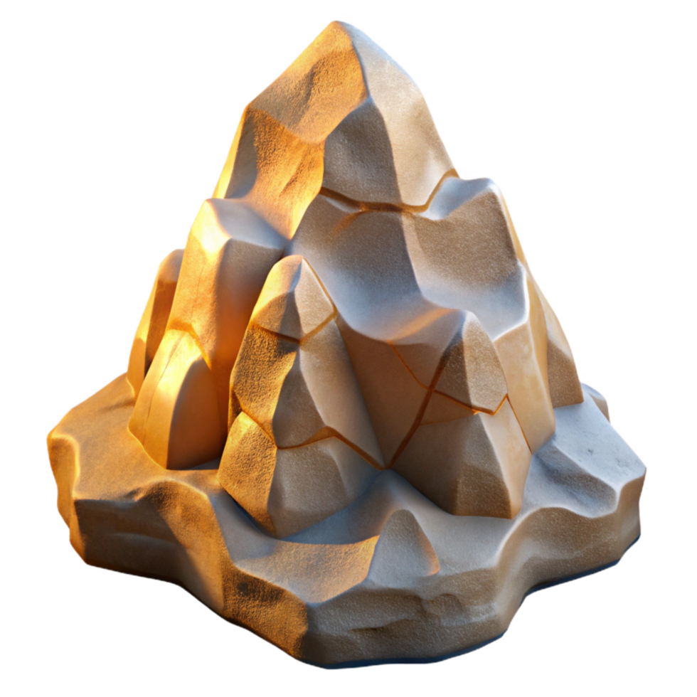 elegant abstract Zephyr Zone Rock Formation Cutout with Realistic Shadows high resolution png