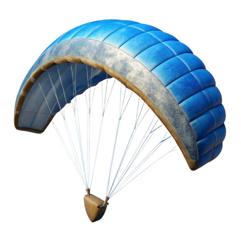 serene abstract Zephyr Zone Paraglider Cutout Silhouette Against Blue Sky original png