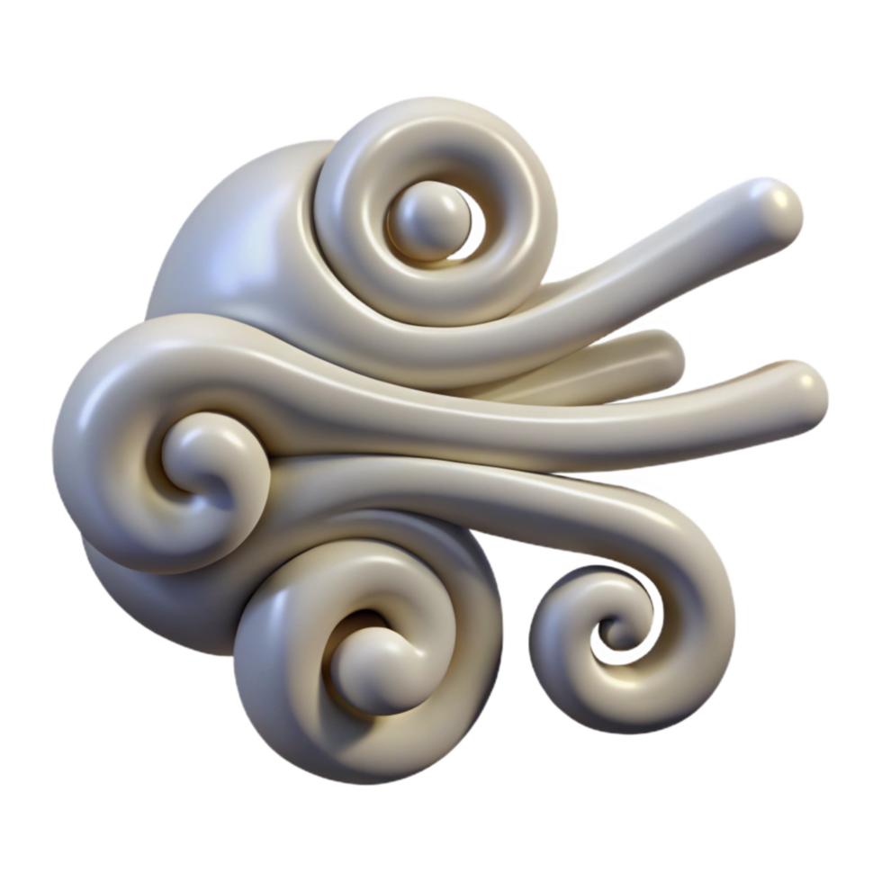 beautiful minimalist Zephyr Zone Wind Patterns Isolated Illustration authentic png