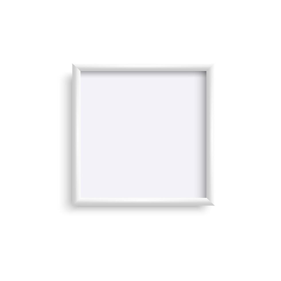 White square blank frame isolated on white background vector