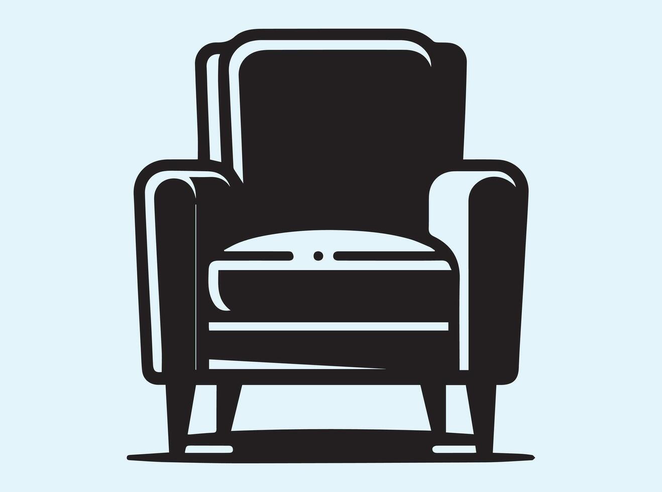 Armchair Icon Silhouette Design vector