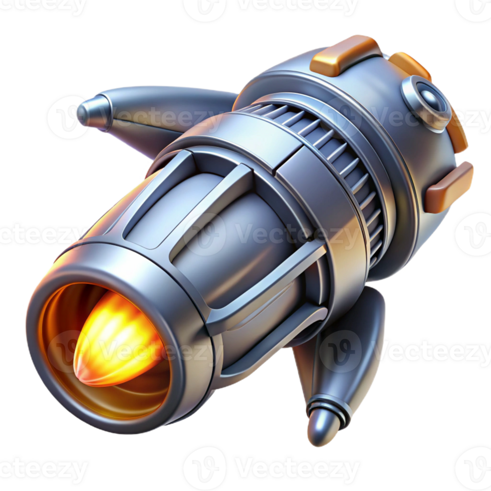 gorgeous creative Spaceship engine nozzle, glowing exhaust, detailed design with Transparent Background high resolution png