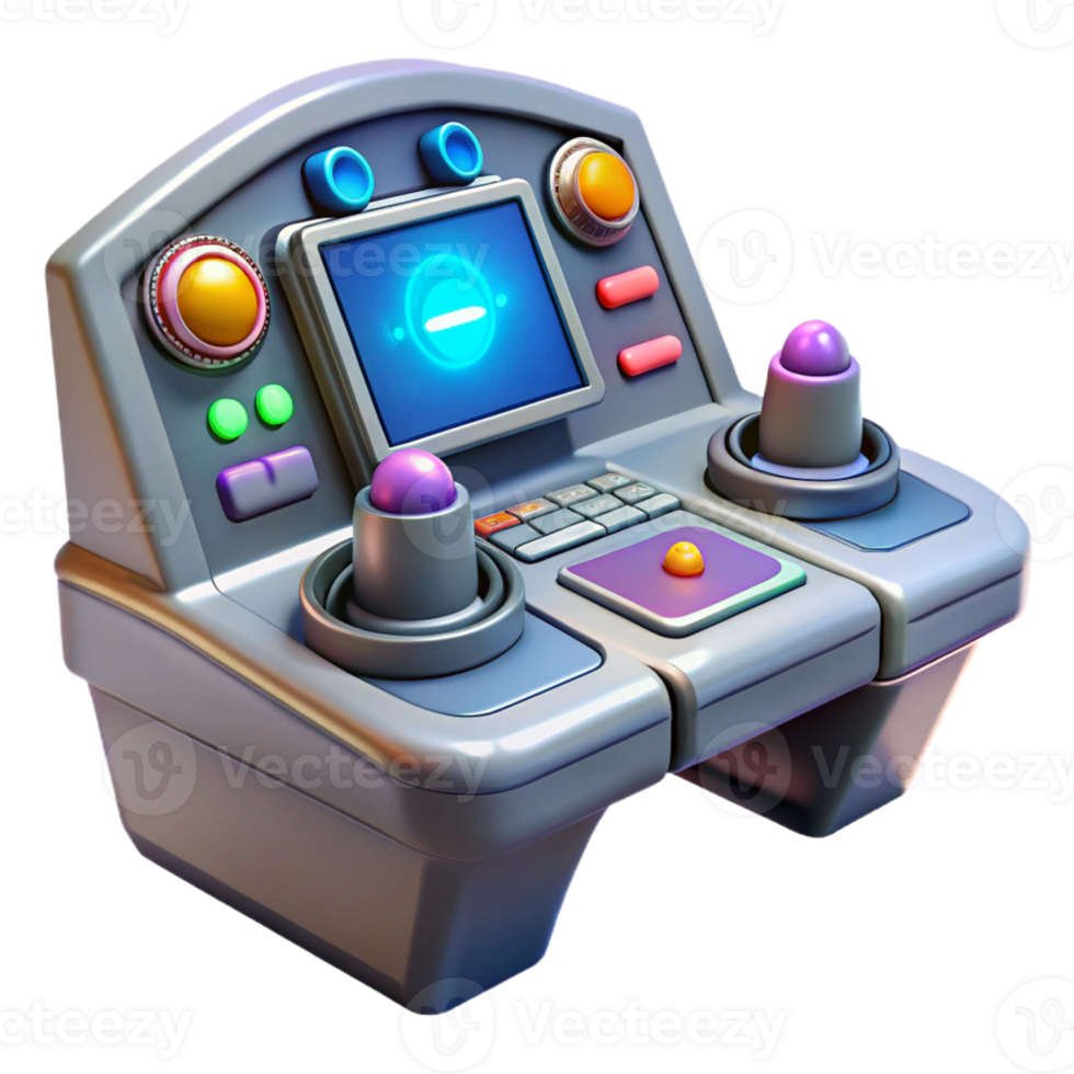 timeless bohemian Spaceship console, control panels, screens, buttons with Transparent Background expertly shot png