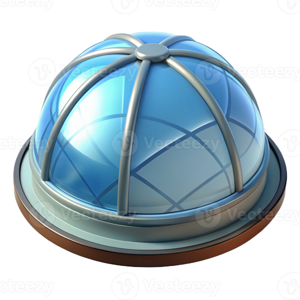 iconic renaissance Skylight window, domed acrylic with Transparent Background professional png