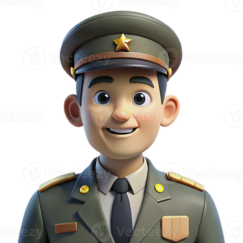 glorious reflective coastal Proud veteran, military uniform, with Transparent Background original png