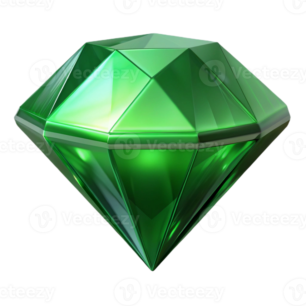 immaculate acclaimed A single, polished gemstone, emerald green with Transparent Background png