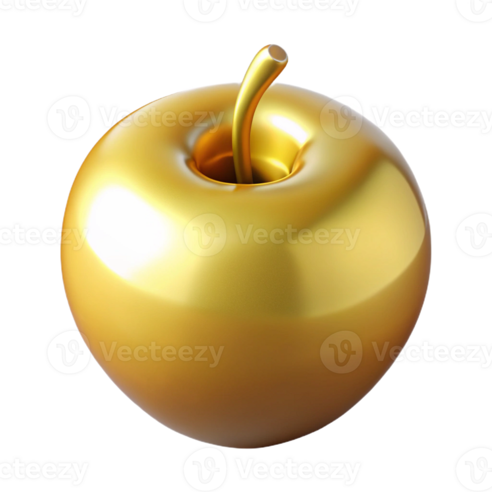 splendid nordic Golden Apple of Discord, symbol of strife with Transparent Background studio quality png