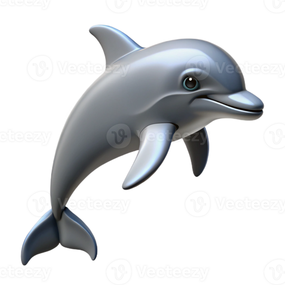 unforgettable minimalist Bottlenose dolphin, leaping, with Transparent Background original png