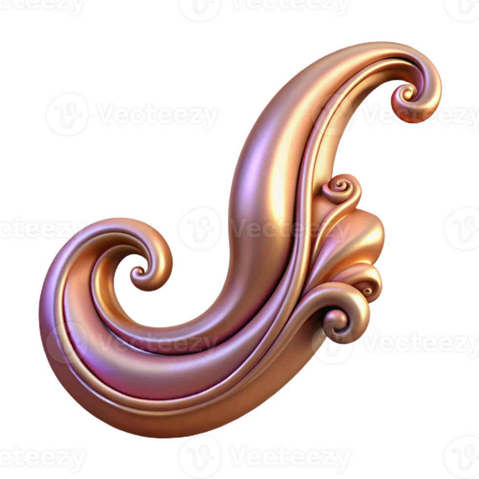 immaculate acclaimed Ultra-detailed, concept art style isolated cutout of an Art Nouveau stylized whiplash curve, ornate, elegant, flowing, with Transparent Background png
