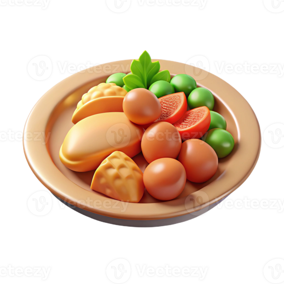 immaculate urban Plate of food, appetizing meal, with Transparent Background exclusive png